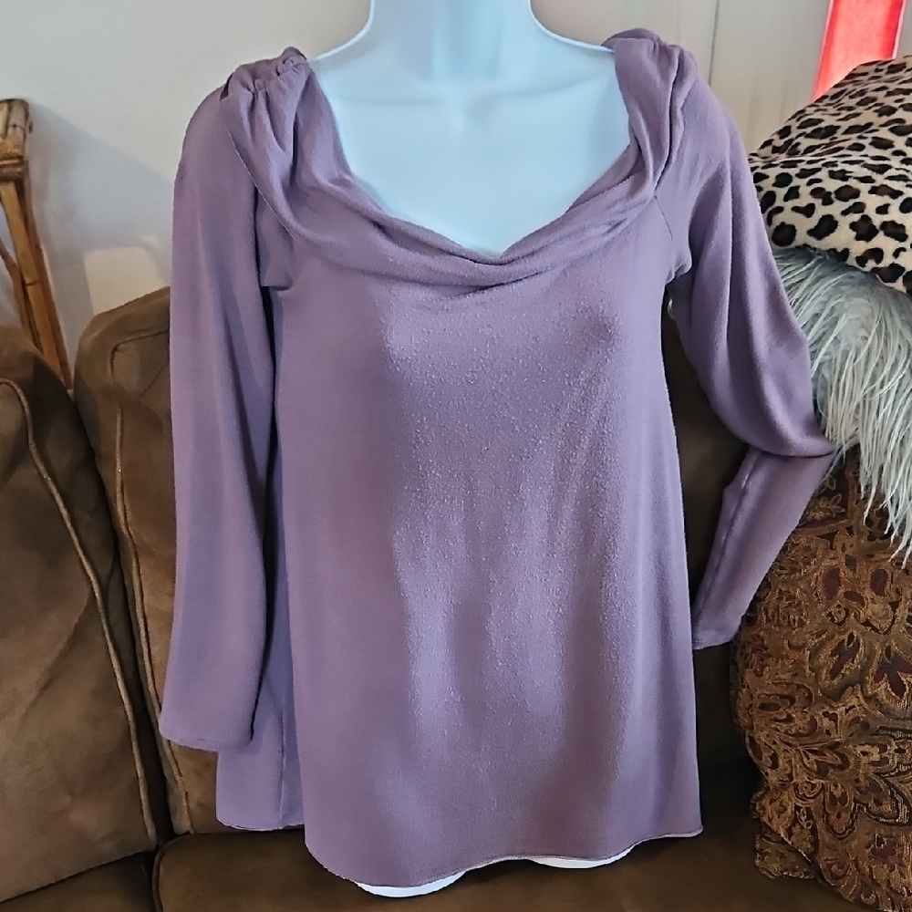 American Eagle Soft & SEXY Purple Off-Shoulder Women's Top